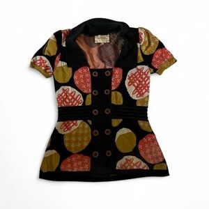 Anthropologie Lia Molly Mod Buttoned Sweater